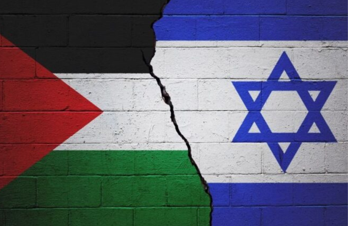 Israels och Palestinas flaggor