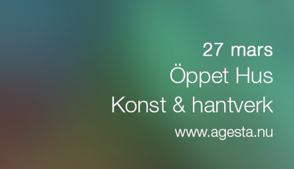 27 mars Öppet Hus på Konst & Hantverk