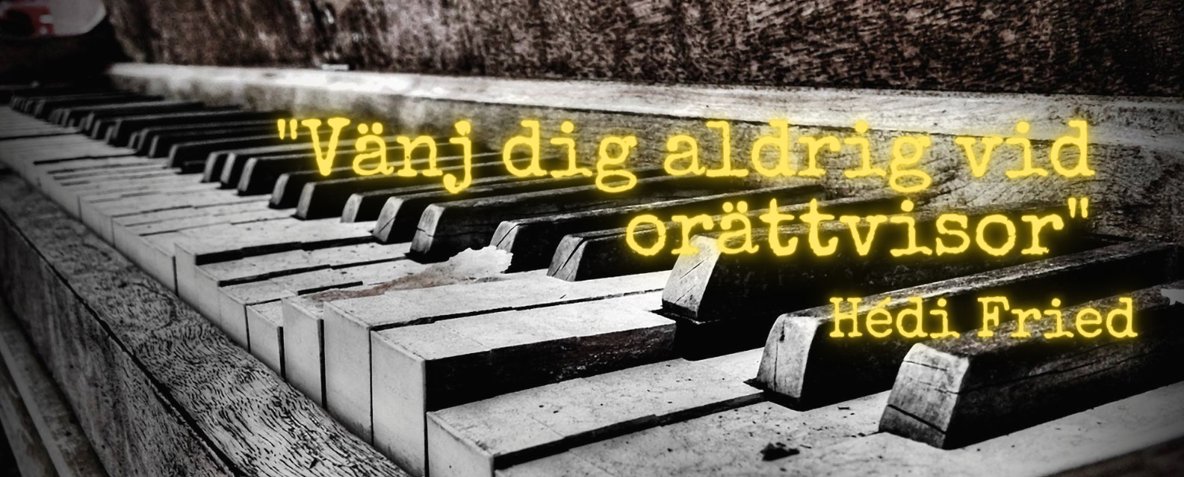 Vänj dig aldrig vid orättvisor citat av Heidi Fried