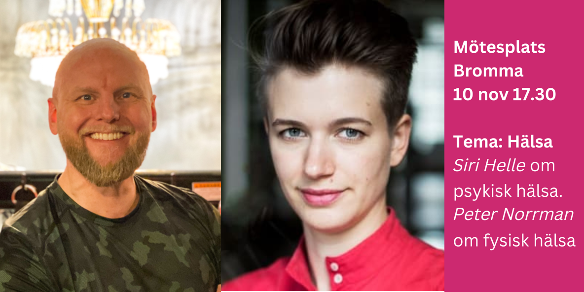 Bild på föreläsarna Siri Helle och Peter Norrman